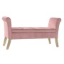Banquette DKD Home Decor  Rose Bois Polyester (130 x 44 x 69 cm)