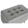 Banquette DKD Home Decor  Gris Naturel Bois Polyester (68 x 42 x 55,5 cm)
