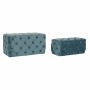 Banquette DKD Home Decor  Bleu Polyester Velours Bois MDF (88 x 53 x 48 cm)