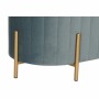 Banquette DKD Home Decor  Bleu Doré Métal Polyester Velours (123 x 50 x 45 cm)