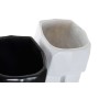 Cache-pot DKD Home Decor Noir Blanc Résine (21 x 16.5 x 29 cm) (2 pcs)