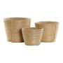 Set de pots DKD Home Decor Naturel Rotin (25 x 25 x 20 cm) (3 pcs)