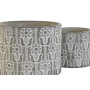 Cache-pot DKD Home Decor ‎S3023930 Gris Ciment Blanc Arabe (19 x 19 x 14,8 cm)