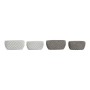 Set de pots DKD Home Decor ‎S3023940 Gris Ciment Blanc (24 x 14 x 11 cm) (2 Unités)