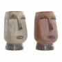 Vase DKD Home Decor Beige Terre cuite Résine Moderne (16 x 17 x 30 cm) (2 pcs)