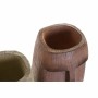 Vase DKD Home Decor Beige Terre cuite Résine Moderne (16 x 17 x 30 cm) (2 pcs)