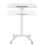 Bureau MacLean MC-453W Blanc Acier 80 x 52 cm