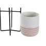 Cache-pot DKD Home Decor Blanc Noir Métal Céramique (11 x 11 x 23.2 cm)