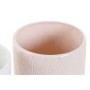 Cache-pot DKD Home Decor Porcelaine Rose Blanc (14 x 14 x 15.5 cm) (2 pcs)