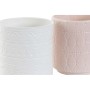 Cache-pot DKD Home Decor Porcelaine Rose Blanc (14 x 14 x 15.5 cm) (2 pcs)