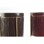 Cache-pot DKD Home Decor Rose Métal Bordeaux (26.7 x 26.7 x 52 cm) (2 pcs)