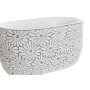 Set de pots DKD Home Decor Gris Ciment Blanc Fleurs (20 x 11 x 10 cm) (23 x 13 x 11 cm) (2 pcs)