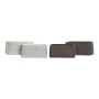 Set de pots DKD Home Decor ‎S3023988 Marron Ciment Blanc (24 x 14 x 11 cm) (2 Unités)