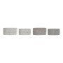 Set de pots DKD Home Decor ‎S3023993 Gris Ciment Blanc Moderne Géométrique (23 x 12,5 x 11 cm) (2 Unités)