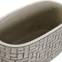 Set de pots DKD Home Decor ‎S3023993 Gris Ciment Blanc Moderne Géométrique (23 x 12,5 x 11 cm) (2 Unités)