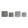 Set de pots DKD Home Decor ‎S3023995 Ondes Gris Ciment Gris foncé (2 Unités) (18 x 18 x 15 cm)