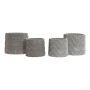 Set de pots DKD Home Decor ‎S3023995 Ondes Gris Ciment Gris foncé (2 Unités) (18 x 18 x 15 cm)