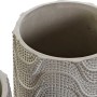 Set de pots DKD Home Decor ‎S3023995 Ondes Gris Ciment Gris foncé (2 Unités) (18 x 18 x 15 cm)