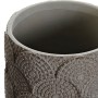 Set de pots DKD Home Decor ‎S3023996 Gris Ciment Blanc Éventail Oriental (2 Unités) (18 x 18 x 15 cm)