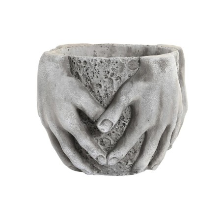 Cache-pot DKD Home Decor Gris Ciment (24 x 24 x 16,5 cm)