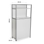 Étagère Versa 10330152 Blanc Table Piable Métal Bois MDF (60 x 30 x 120 cm)