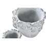 Cache-pot DKD Home Decor Gris Ciment Fleurs Shabby Chic (20 x 19 x 17 cm)