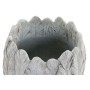 Cache-pot DKD Home Decor Plumes Gris Ciment Boho (19 x 19 x 16 cm)