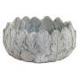 Cache-pot DKD Home Decor Plumes Gris Ciment (20 x 20 x 10 cm)