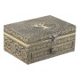Boîte à bijoux Home ESPRIT Blanc Champagne Bois Aluminium 17,5 x 12,5 x 8,5 cm