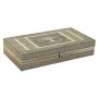 Caja-Joyero Home ESPRIT Blanco Champán Madera Aluminio 38 x 20 x 7,5 cm