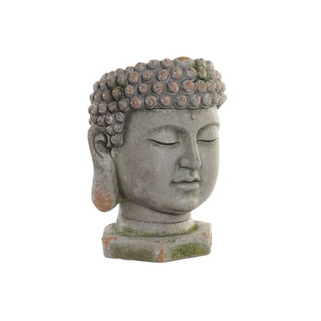 Cache-pot DKD Home Decor Fibre de Verre Gris Buda (35 x 35 x 50 cm)