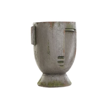 Cache-pot DKD Home Decor Fibre de Verre Gris (26 x 23 x 34 cm)