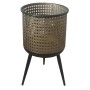 Cache-pot DKD Home Decor Noir Doré Métal (21 x 21 x 32 cm)