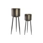 Cache-pot DKD Home Decor Métal (2 pcs) (25 x 25 x 73 cm) (20.3 x x 58 cm)