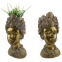 Cache-pot DKD Home Decor Doré Résine Africaine (18 x 18.5 x 33 cm) (2 pcs)