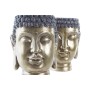 Cache-pot DKD Home Decor Gris Doré Buda Résine Oriental (2 Unités)