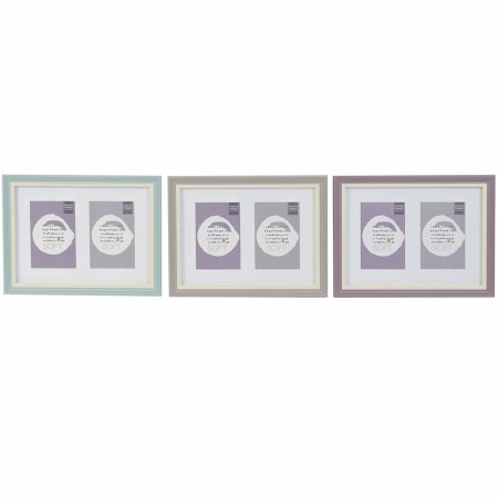 Cadre photo DKD Home Decor 8424001664153 Verre Papier Bois MDF (32 x 2 x 25 cm) (3 Unités)