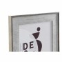 Cadre photo DKD Home Decor Gris foncé Gris clair Bois MDF Scandinave (2 Unités)