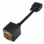 Adaptateur VGA vers Double VGA Aisens A113-0080 Noir