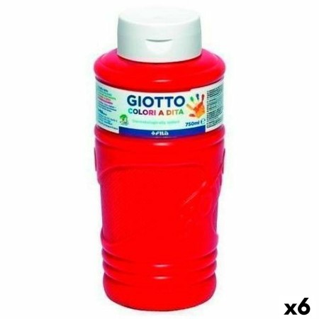 Pintura de Dedos Giotto Rojo 750 ml (6 Unidades)