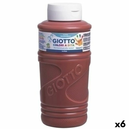 Pintura de Dedos Giotto Marrón 750 ml (6 Unidades)