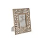 Marco de Fotos Home ESPRIT Blanco Natural Cristal Madera de mango Flor Indio 21 x 2 x 26,5 cm