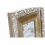 Cadre photo DKD Home Decor Verre Marron Blanc Bois de manguier Cottage (21 x 2,5 x 26,5 cm) (10 x 15 cm)