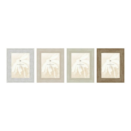 Cadre photo Home ESPRIT Blanc Beige Verre polystyrène Marbre Scandinave 21 x 2 x 26 cm (4 Unités)