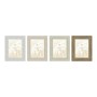 Marco de Fotos Home ESPRIT Blanco Beige Cristal Poliestireno Mármol Escandinavo 21 x 2 x 26 cm (4 Unidades)