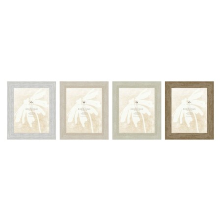 Marco de Fotos Home ESPRIT Blanco Beige Cristal Poliestireno Mármol Escandinavo 26 x 2 x 31 cm (4 Unidades)