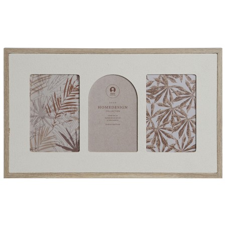 Marco de Fotos Home ESPRIT Beige Cristal Madera MDF Escandinavo 39 X 2 X 24 cm