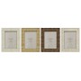 Marco de Fotos Home ESPRIT Beige Natural Cristal Poliestireno Scandi 18,5 x 2 x 23,5 cm (4 Unidades)