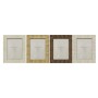Marco de Fotos Home ESPRIT Beige Natural Cristal Poliestireno Escandinavo 20,5 x 2 x 25,5 cm (4 Unidades)
