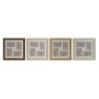 Cadre photo Home ESPRIT Marron Beige Naturel Ivoire Verre polystyrène Scandinave 38 x 2 x 38 cm (4 Unités)